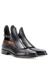 Francesco Russo Cut Out Leather Ankle Boots