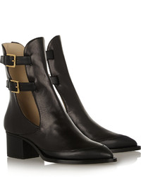 Maiyet Cutout Buckled Leather Ankle Boots