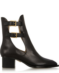 Maiyet Cutout Buckled Leather Ankle Boots