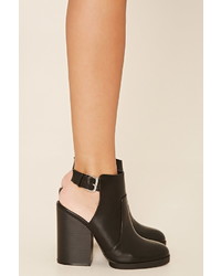 Forever 21 Cutout Faux Leather Booties