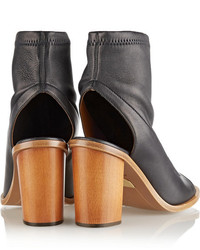 Chloé Cutout Leather Ankle Boots
