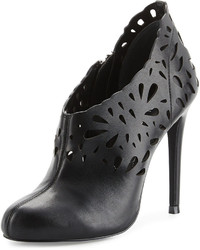 Charles by Charles David Cutout Leather High Heel Bootie Black