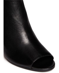 Ash Fancy Holographic Leather Heel Peep Toe Boots