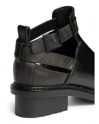 3.1 Phillip Lim Ferdinand Cutout Leather Ankle Boots