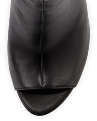Halston Heritage Sandra Peep Toe Slouchy Leather Boot Black