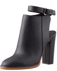 Vince Joanna Ankle Strap Leather Bootie Black