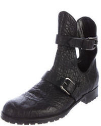 Philosophy di Alberta Ferretti Leather Cutout Ankle Boots