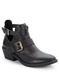 Lucky Brand Chaves Cutout Leather Ankle Boots