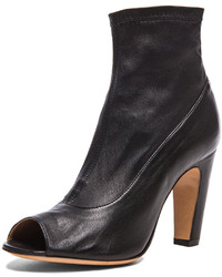Maison Margiela Stretch Leather Open Toe Booties