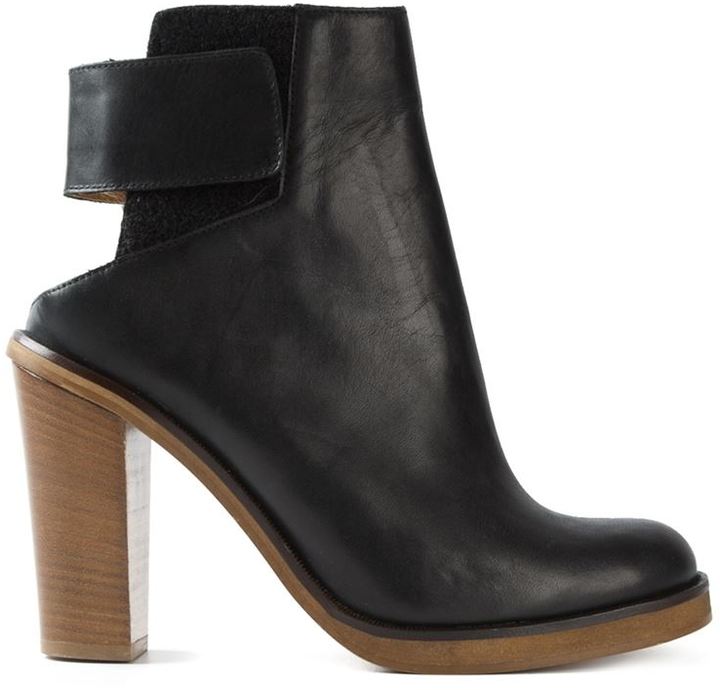 MM6 Maison Margiela 30mm leather ankle boots - Black