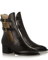 Maiyet Cutout Buckled Leather Ankle Boots