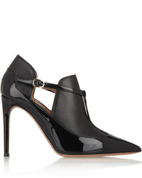Valentino Matte And Patent Leather Ankle Boots