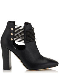 Jimmy Choo Mercy 95 Black Soft Leather Ankle Boots