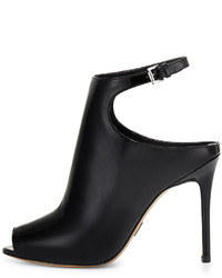 Michl Kors Collection Cece Open Toe Ankle Strap Bootie Black