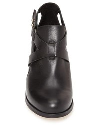 Topshop Mirror Crisscross Strap Leather Ankle Boot