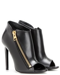 Tom Ford Open Toe Leather Ankle Boots