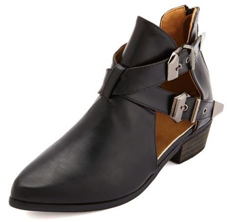 The Belted leather ankle boots