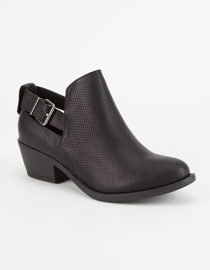 perforated cut out booties