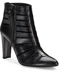 Stuart Weitzman Airliner Cutout Leather Ankle Boots