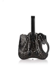 Alaia Alaa Black And Metallic Leather Bucket Bag