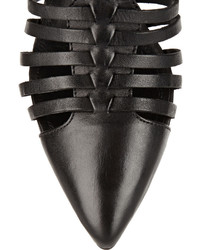 Schutz Cutout Leather Sandals