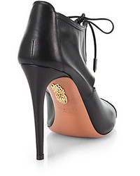 Aquazzura Lace Me Up Leather Booties