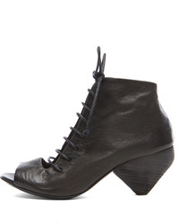 Marsèll Marsell Lace Up Leather Booties In Black