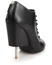Givenchy Open Lace Up Leather Booties