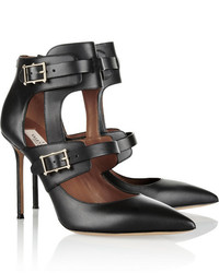 Valentino Hitch On Cutout Leather Pumps