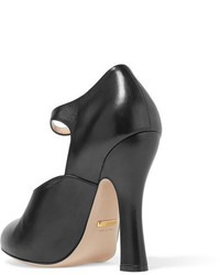 Gucci Leather Mary Jane Pumps Black