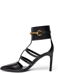 Gucci Point Toe Caged Ankle Pump Nero