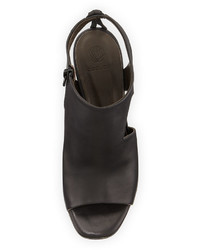 Coclico Dia Cutout Leather Sandal Black