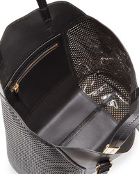 Foley + Corinna Clio Laser Cut Leather Tote Bag Black