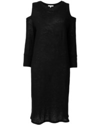 Black Cutout Linen Dress