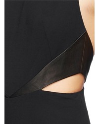 Nobrand Adel Leather Trim Side Cutout Maxi Dress