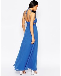Asos Collection Halter Neck Maxi Dress With Cut Out Side