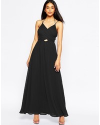 Asos Collection Halter Neck Maxi Dress With Cut Out Side