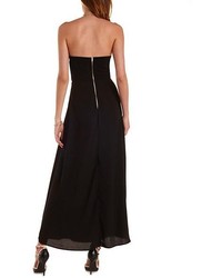 Charlotte Russe Cut Out Strapless Maxi Dress