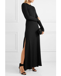 Michael Lo Sordo Open Back Ribbed Stretch Jersey Maxi Dress