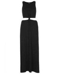 Topshop Plain Jersey Maxi Dress With Knot Detail And Waist And Side Cut Outs 97% Cotton3% Elastane Machine Washable