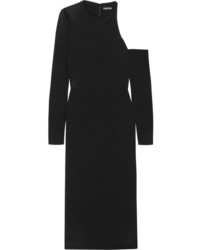 Tom Ford Cutout Silk Crepe Midi Dress Black
