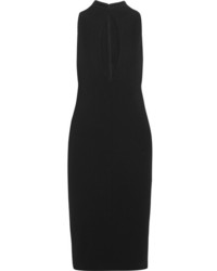 SOLACE London Maret Cutout Crepe Dress Black