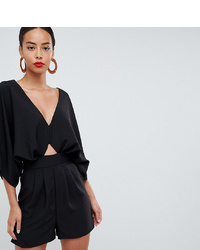 Asos Tall Playsuit With Kimono Sleeve And Cut Out