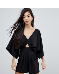 Asos Petite Playsuit With Kimono Sleeve And Cut Out
