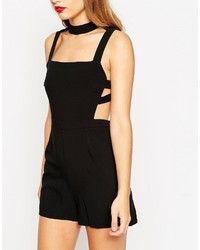 Asos Woven Sexy Romper With Cage Cutout