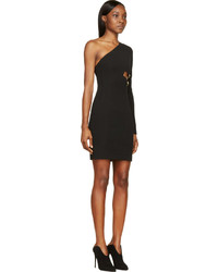 Versus Black Asymmetrical Anthony Vaccarello Edition Cut Out Dress