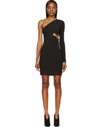 Versus Black Asymmetrical Anthony Vaccarello Edition Cut Out Dress