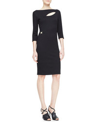 Versace Collection 34 Sleeve Cutout Sheath Dress