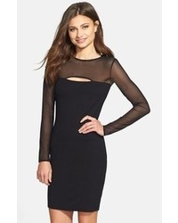 French Connection Valentine Cutout Illusion Body Con Dress
