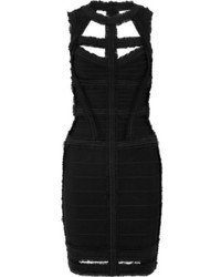 Black Cutout Silk Bodycon Dress